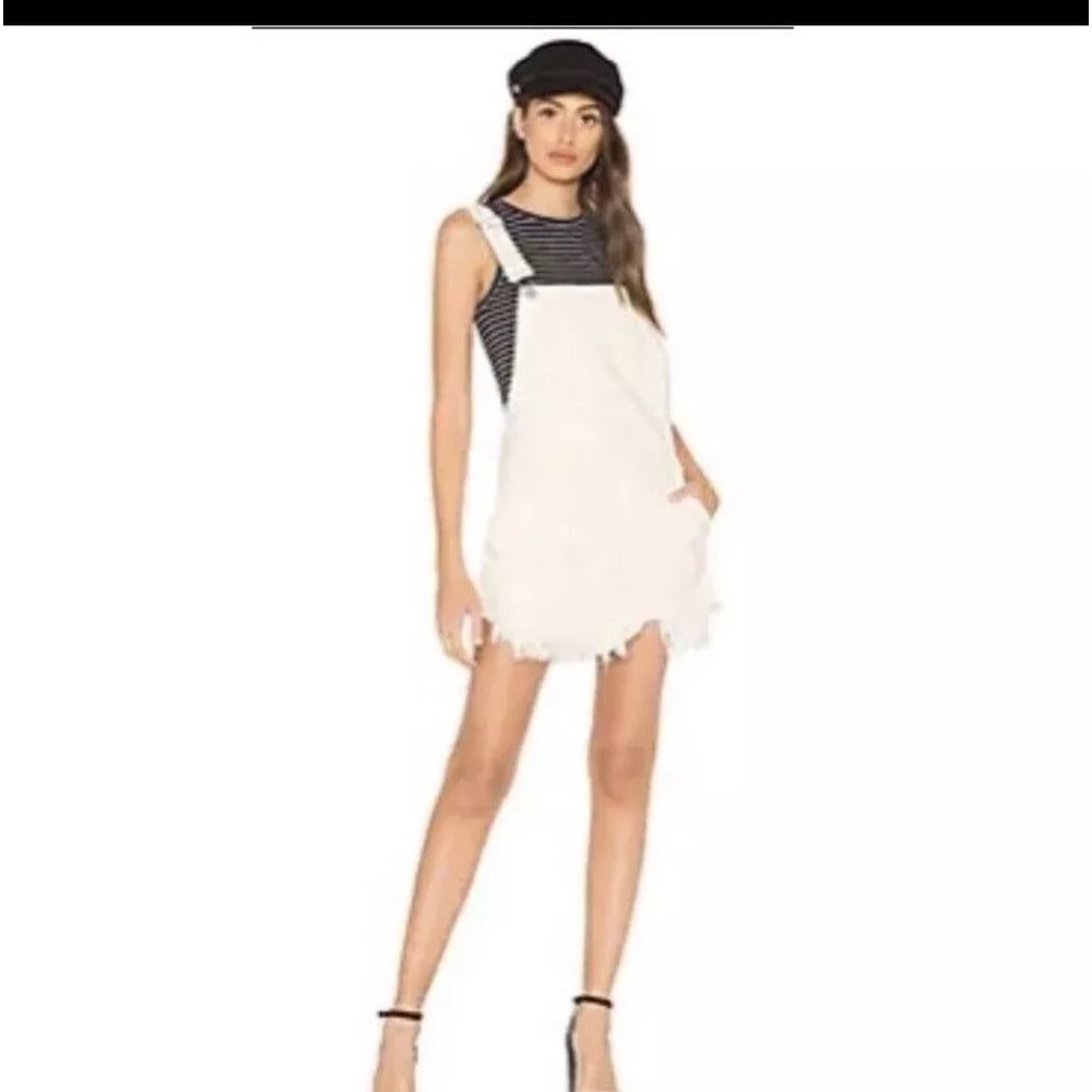 Free People White Skirt Overalls Size 2